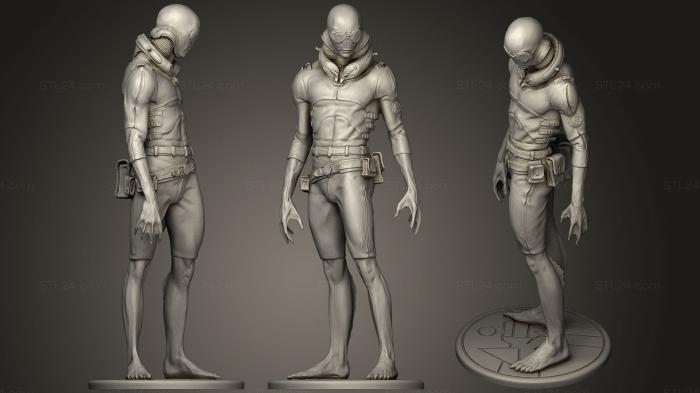 Figurines heroes, monsters and demons (Abe Sapien Figurine, STKM_0589) 3D models for cnc